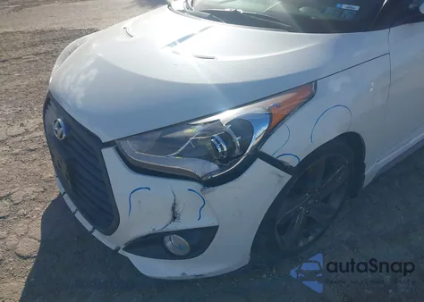 2014 Hyundai Veloster Turbo W/Black из США, поврежденный, VIN KMHTC6AE0EU197992